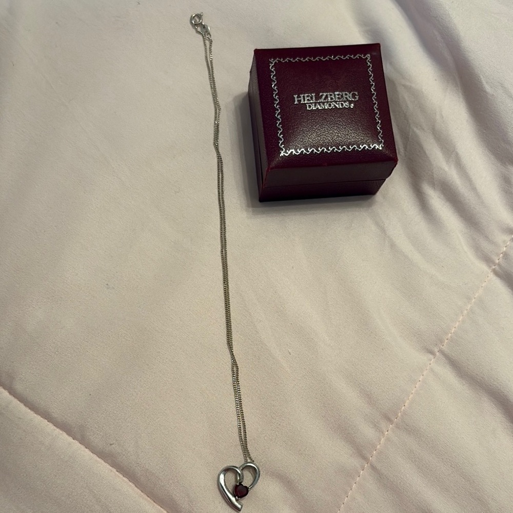 Helzberg Diamonds Silver Heart Pendant Necklace